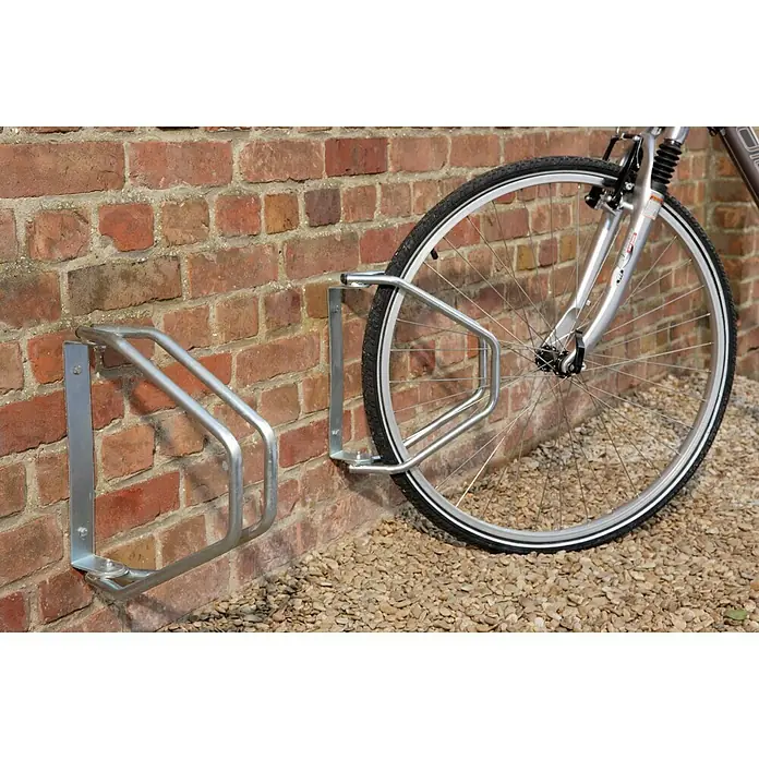 Mottez Aparcamiento de bicicletas - L x An x Al: 285 x 85 x 328 cm, Acero, Montaje en la pared - Soporte de bicicleta metálico diseñado para montaje en pared, perfecto para almacenamiento de bicicletas que ahorra espacio.