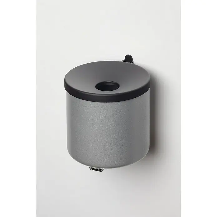 Proregal Asche-Mülleimer robust zur Wandmontage - 2,4 l, Stahl, Silber