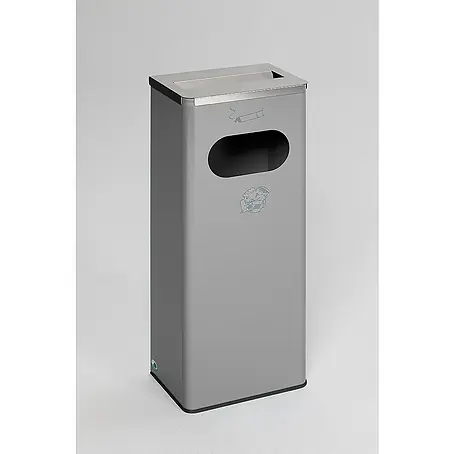 Proregal  Asche-Mülleimer robust mit Edelstahl-Abdeckung