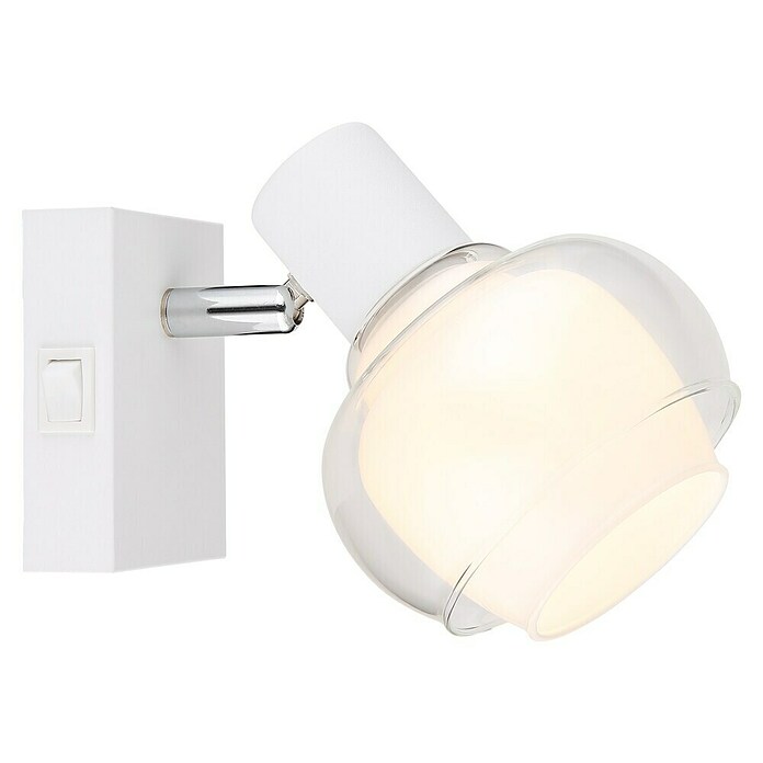 Globo Stenski reflektor Tokki  (40 W, Prozorna, Opalna, Bela, E14, Š x V: 105 x 125 mm) | 3023 - Spot 1 flg | CACG - Spotserien | CAC - Indoorleuchten | CA - Beleuchtung | C - Elektro | BAUHAUS