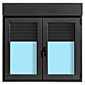 Ventana de PVC practicable-oscilobatiente (120 x 118 cm, Derecha, Gris grafito, Con persiana de PVC) | BAUHAUS