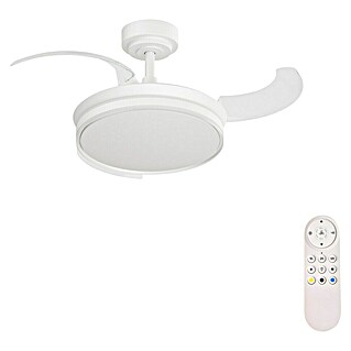 Arte confort Ventilador de techo Tivar S (Blanco, 91 cm, 30 W, Blanco cálido)