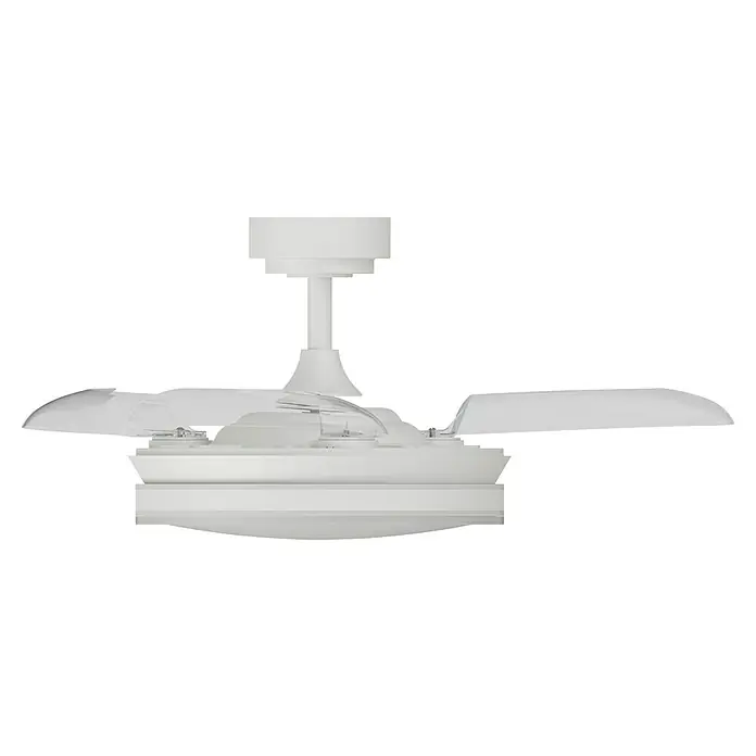 Arte confort Ventilador de techo Tivar S - Blanco, 91 cm, 30 W, Blanco cálido - Diseño elegante de ventilador de techo blanco. Las líneas limpias y el color uniforme hacen de este ventilador un foco de atención.