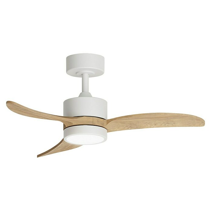 Arte confort Ventilador de techo Echo S (Blanco/Madera, 91 cm, 26,3 W, Blanco cálido) | BAUHAUS