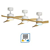 Arte confort Ventilador de techo Echo S (Blanco/Madera, 91 cm, 26,3 W, Blanco cálido) | BAUHAUS