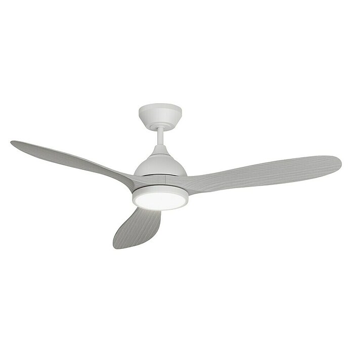 Arte confort Ventilador de techo Kenia (Roble gris, 132 cm, 34 W, Blanco cálido) | BAUHAUS