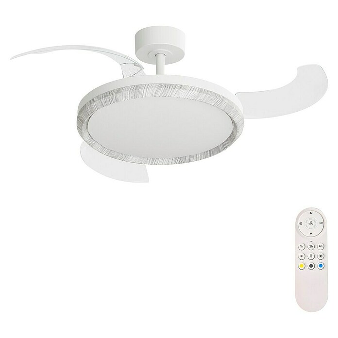 Arte confort Ventilador de techo Haze M (Blanco, 107 cm, 29,8 W, Blanco cálido) | BAUHAUS