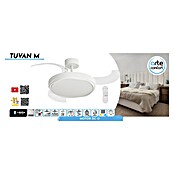 Arte confort Ventilador de techo Tuvan M (Blanco, 107 cm, 29,8 W, Blanco cálido) | BAUHAUS