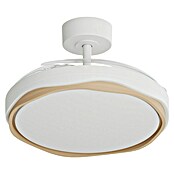Arte confort Ventilador de techo Tuvan M (Blanco/Madera, 107 cm, 29,8 W, Blanco cálido) | BAUHAUS