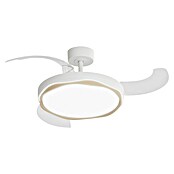 Arte confort Ventilador de techo Tuvan M (Blanco/Madera, 107 cm, 29,8 W, Blanco cálido) | BAUHAUS