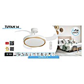 Arte confort Ventilador de techo Tuvan M (Blanco/Madera, 107 cm, 29,8 W, Blanco cálido) | BAUHAUS