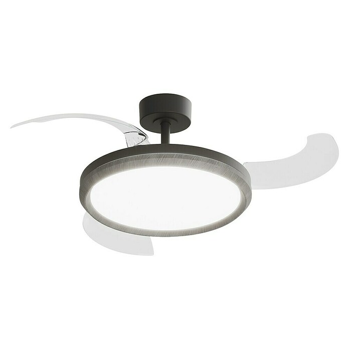 Arte confort Ventilador de techo Haze M (Negro, 107 cm, 29,8 W, Blanco cálido) | BAUHAUS