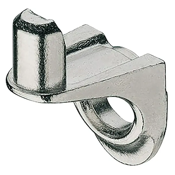 Stabilit Soporte para estantes - Capacidad de carga: 9 kg, Zincado - Primer plano de un soporte metálico para estantes, utilizado para fijar estantes en muebles o paredes.