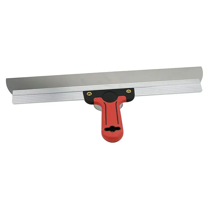 Heka Espátula ancha - Ancho de hoja: 480 mm, Inoxidable - Espátula para emplastecer con mango rojo y hoja plateada para construcción y renovación, ideal para superficies lisas. Aplicación precisa de yeso y masilla.