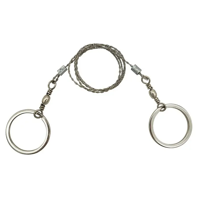 Heka Cordel para serrar - Largo: 695 mm, Acero - Sierra de alambre de bolsillo con mangos de anillo. Herramienta compacta para cortar madera y otros materiales en la naturaleza, ideal para camping y actividades al aire libre.