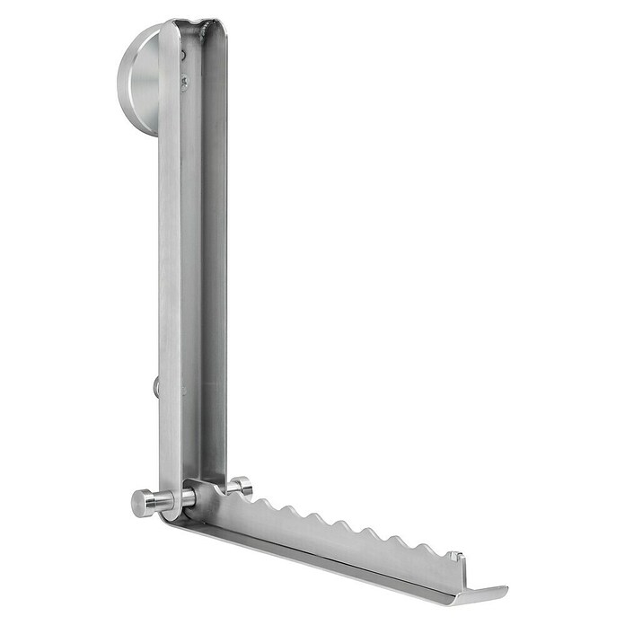 Camargue Paris Inklapbare kledinghaak (Lengte: 27 cm, Roestvrij staal, Geborsteld)