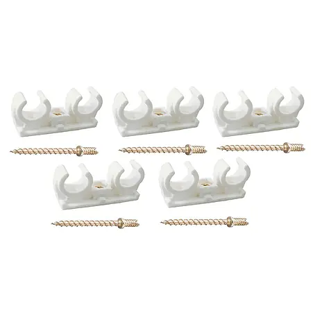 Set de clips dobles para tubos