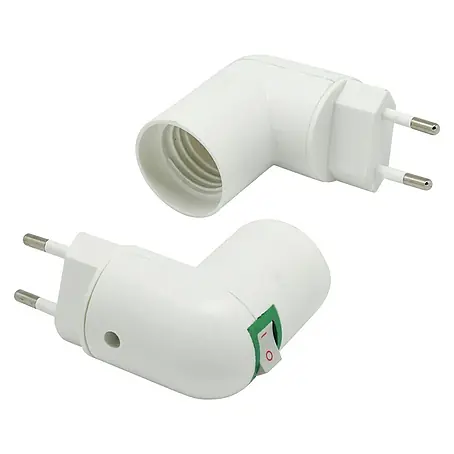 Electraline  Adaptador de casquillo con interruptor