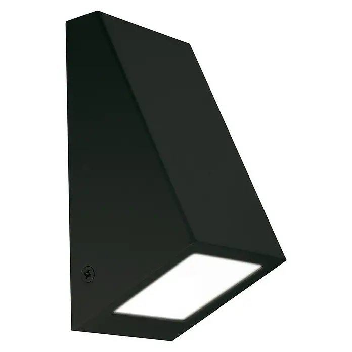 Forlight Aplique exterior Karen - 35 W, 7,1 x 8,5 x 14,5 cm, Negro, IP44, GU10 - Un aplique de pared exterior negro moderno con una salida de luz cuadrada. Ideal para una iluminación elegante en exteriores.