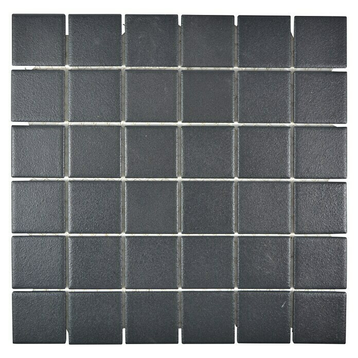 Mosaikfliese Quadrat Uni SAT 402 (29,8 x 29,8 cm, Schwarz, Matt)