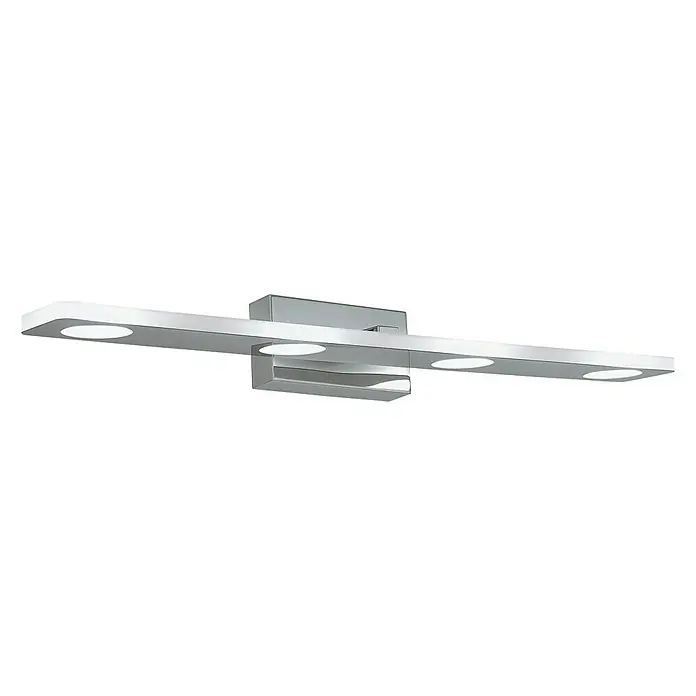 Eglo LED-Spiegelleuchte Cabus - 16 W, L x B x H: 58 x 11,5 x 4,5 cm, Warmweiß - Moderne Chrom-LED-Leuchte für Badezimmer oder Spiegelbeleuchtung mit mehreren runden Lichtquellen.