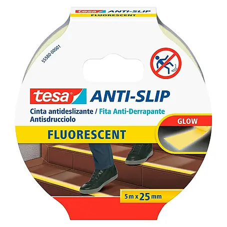 Tesa  Cinta de señalización antideslizante Fluor