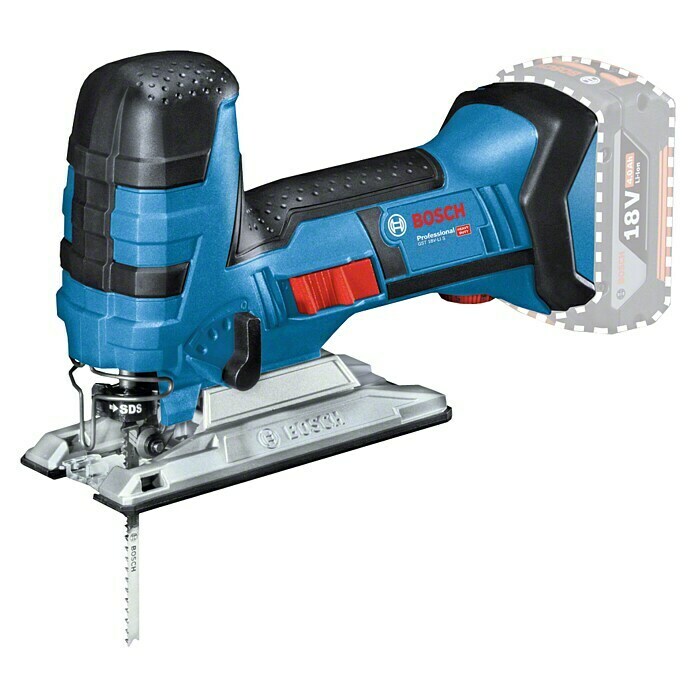 Bosch Professional Akku-Stichsäge GST 18 V-LI L-Boxx18 V, Ohne Akku, Leerlaufhubzahl: 550 - 2.700 U/min Left Side View