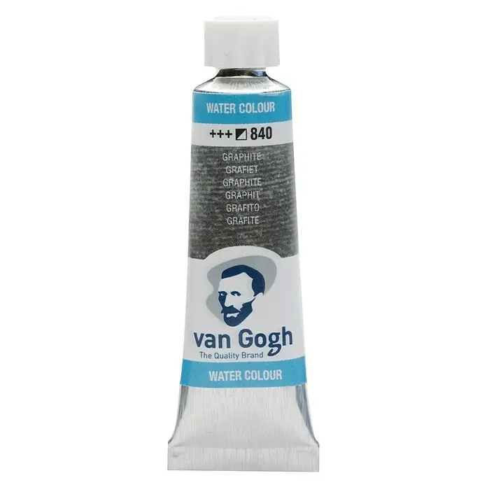 Talens Van Gogh Acuarela - Grafito, 10 ml, Tubo - Tubo de acuarela Van Gogh, tono "Graphite", ideal para artistas y aficionados que buscan colores de alta calidad.