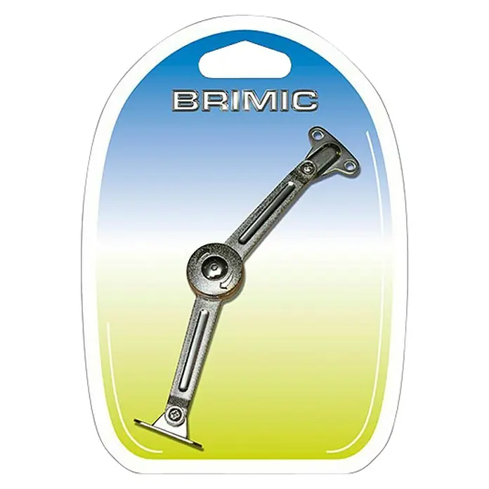 Micel Soporte de tapa BCP6 - Largo: 209 mm, Zamak - El soporte de tapa Brimic sujeta de forma segura las tapas en varias posiciones, empaquetado en un blíster con el nombre de la marca.