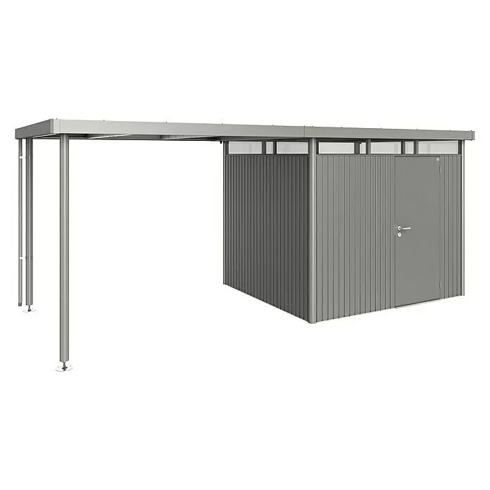 Biohort HighLine Seitendach H3 - Passend für: Biohort Gerätehaus HighLine H3, Quarzgrau Metallic, 2,75 x 2,35 m - Linke Seitenansicht
