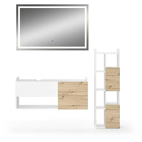 Vicco  Badmöbel-Set Alf Weiß 3 Teile
