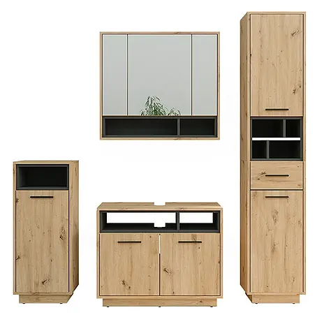 Vicco  Badmöbel-Set Beatrice Artisan-Eiche 4 Teile