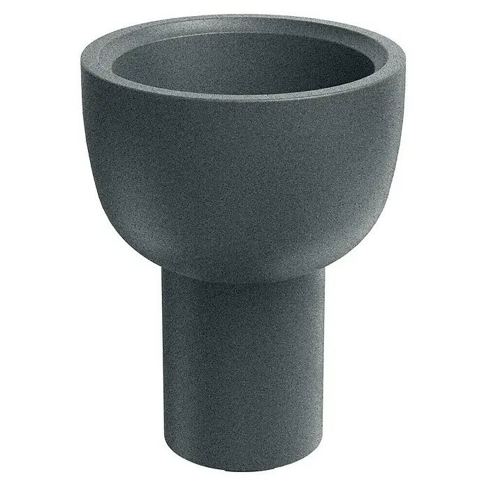ETHICK Pflanztopf Molta - Außenmaß (Ø x H): 40 x 50 cm, Kunststoff, Dunkelgrau - Elegante Pflanzsäule in Anthrazit. Die stilvolle Säule mit einem runden Pflanzgefäß bietet eine moderne Optik für jeden Garten oder Innenraum.