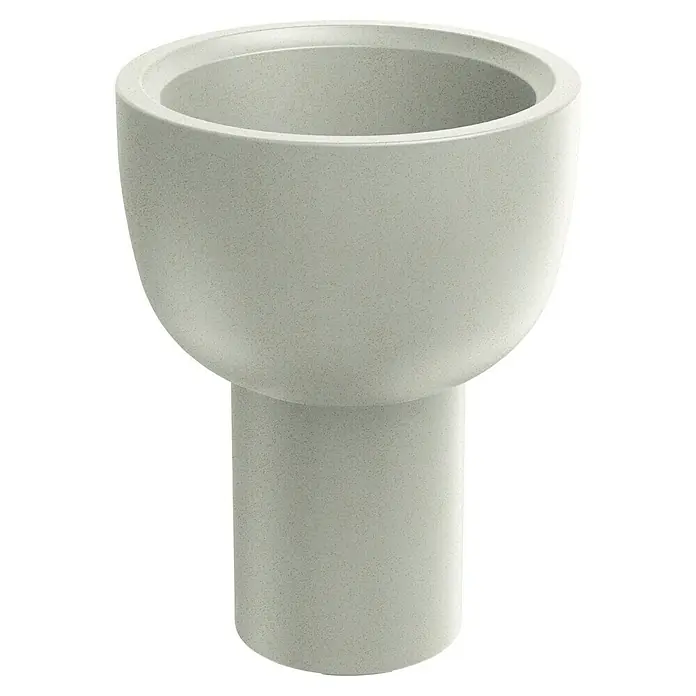 ETHICK Pflanztopf Molta - Außenmaß (Ø x H): 40 x 50 cm, Kunststoff, Sand - Ein heller, moderner Blumentopf aus strukturiertem Material, ideal für stilvolle Pflanzenpräsentationen im Innen- und Außenbereich.