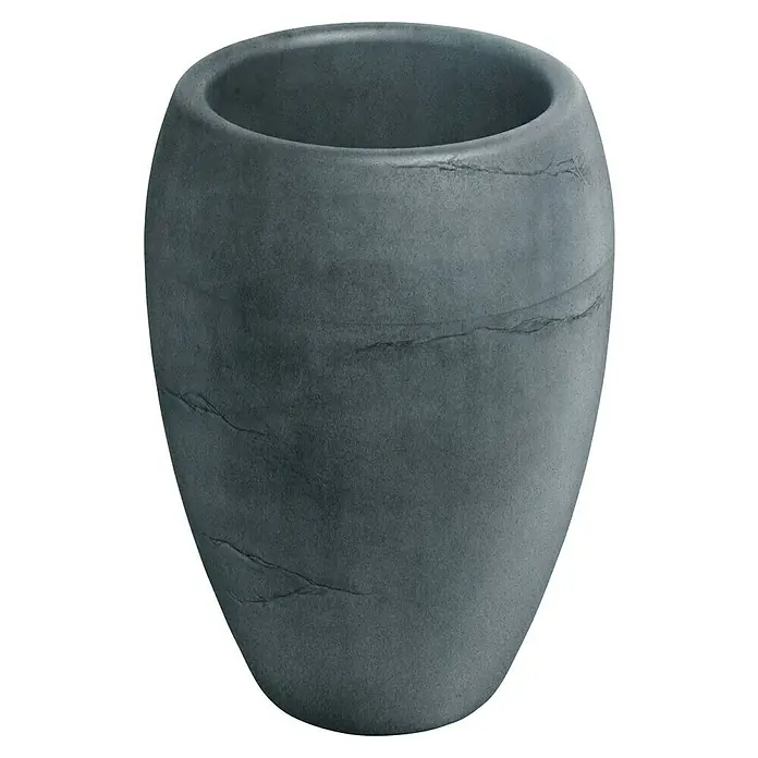 ETHICK Pflanzsäule rund Cano - Außenmaß (Ø x H): 40 x 54 cm, Kunststoff, Betongrau, Integrierter Pflanztopf - Elegante graue Pflanzschale mit rauer Textur. Perfekt für den Innen- und Außenbereich, um Pflanzen stilvoll in Szene zu setzen und zu präsentieren.