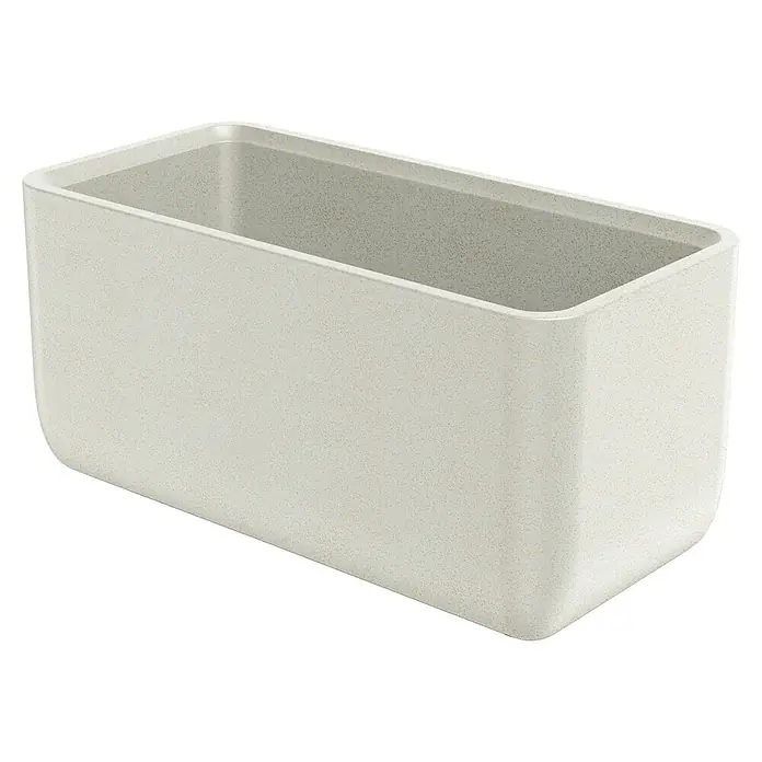 ETHICK Pflanzkasten Molta Case - Außenmaß (L x B x H): 80 x 38 x 37 cm, Kunststoff, Sand, Integrierter Pflanztopf - Helle, rechteckige Aufbewahrungsbox mit abgerundeten Ecken, ideal für Organisation im Haushalt.