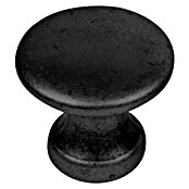 Nesu Pomo para muebles 347NE (Ø x Al: 25 x 22 mm, Acero, Negro, Mate)