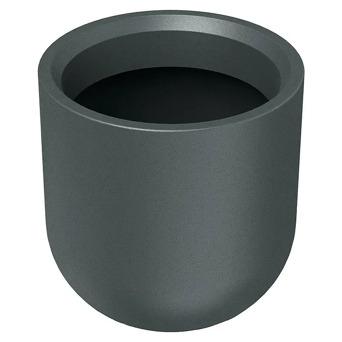 ETHICK Pflanztopf Molta - Außenmaß (Ø x H): 40 x 40 cm, Kunststoff, Graphit, Matt - Grauer Pflanztopf mit abgerundeten Kanten, ideal für drinnen und draußen. Erhältlich in verschiedenen Größen.