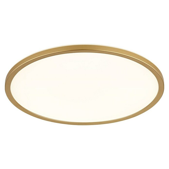Globo LED-Deckenleuchte Sapana (24 W, Messingfarben, Weiß, Warmweiß, Ø x H: 420 x 28 mm) | BAUHAUS