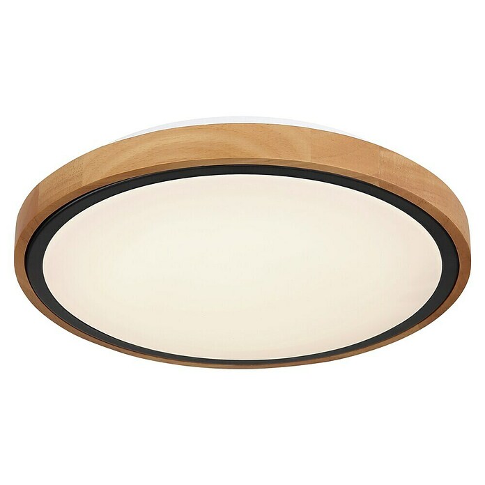 Globo Okrugla stropna LED svjetiljka Bruno  (12 W, Ø x V: 307 x 90 mm, Boja kućišta: Smeđa) | BAUHAUS