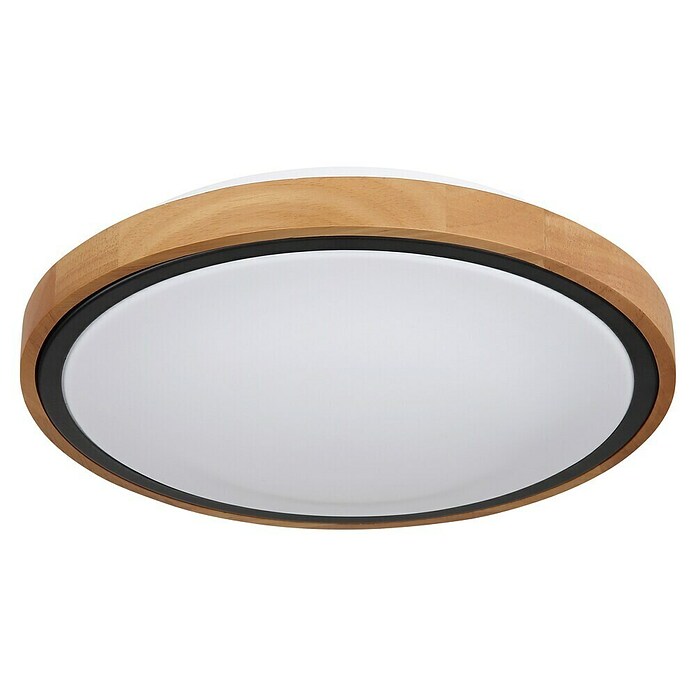 Globo Okrugla stropna LED svjetiljka Bruno  (12 W, Ø x V: 307 x 90 mm, Boja kućišta: Smeđa) | BAUHAUS