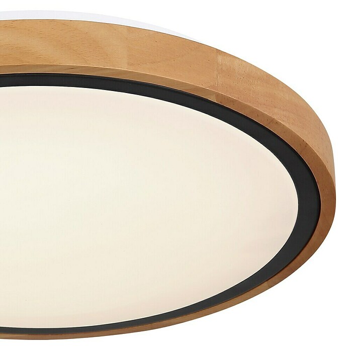 Globo LED-Deckenleuchte rund Bruno (12 W, Ø x H: 307 x 90 mm, Farbe Gehäuse: Braun, Schwarz) | BAUHAUS
