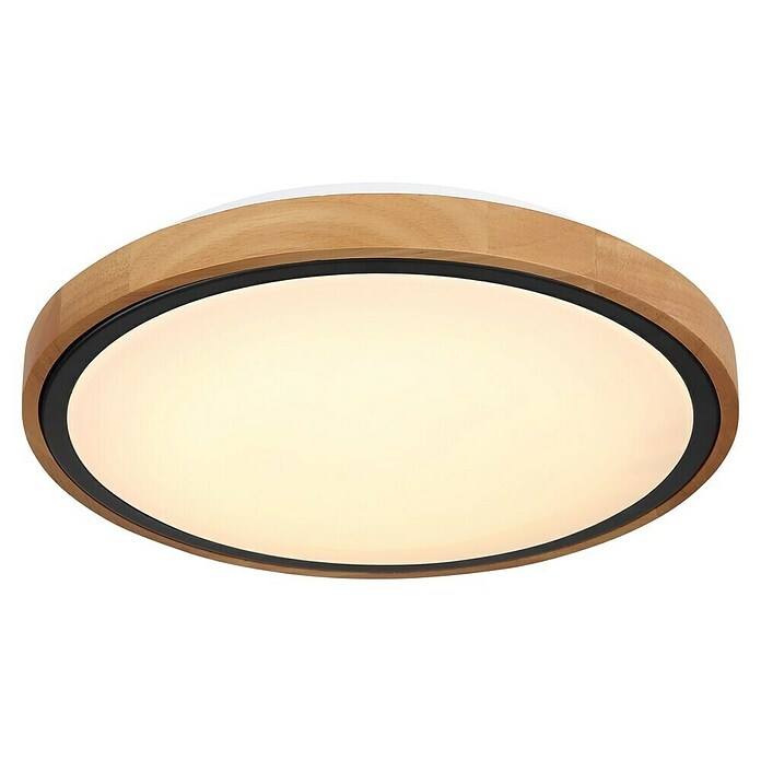 Globo Okrugla stropna LED svjetiljka Bruno  (12 W, Ø x V: 307 x 90 mm, Boja kućišta: Smeđa) | BAUHAUS