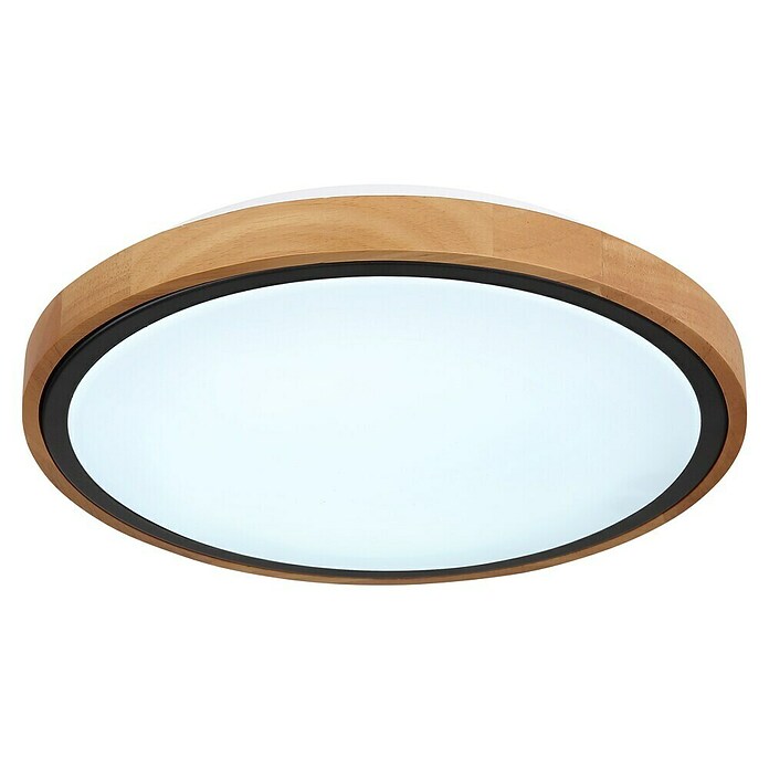 Globo Okrugla stropna LED svjetiljka Bruno  (12 W, Ø x V: 307 x 90 mm, Boja kućišta: Smeđa) | BAUHAUS