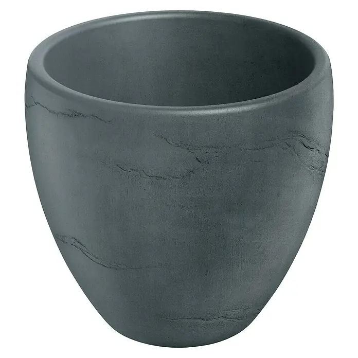 ETHICK Pflanztopf Cano - Außenmaß (Ø x H): 60 x 54 cm, Kunststoff, Betongrau - Grauer Pflanztopf mit Marmorierung, ideal für Zimmerpflanzen und Kräuter. Ein stilvolles Accessoire für jedes Zuhause.