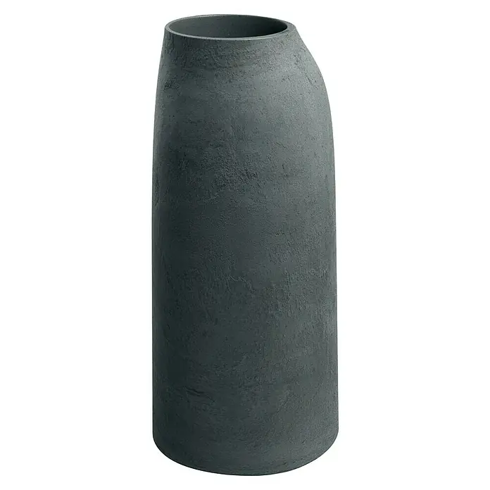 ETHICK Pflanztopf Epocco - Außenmaß (Ø x H): 46 x 100 cm, Kunststoff, Graphit - Ein schlanker, grauer Pflanzkübel mit rauer Oberfläche, ideal für den Innen- und Außenbereich, um Pflanzen stilvoll in Szene zu setzen.