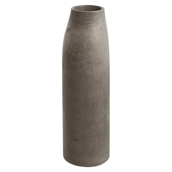 ETHICK Pflanztopf Epocco - Außenmaß (Ø x H): 30 x 90 cm, Kunststoff, Macciato - Eine zylindrische Vase mit rauer, grauer Textur, die eine rustikale und natürliche Ästhetik für jede Inneneinrichtung bietet.