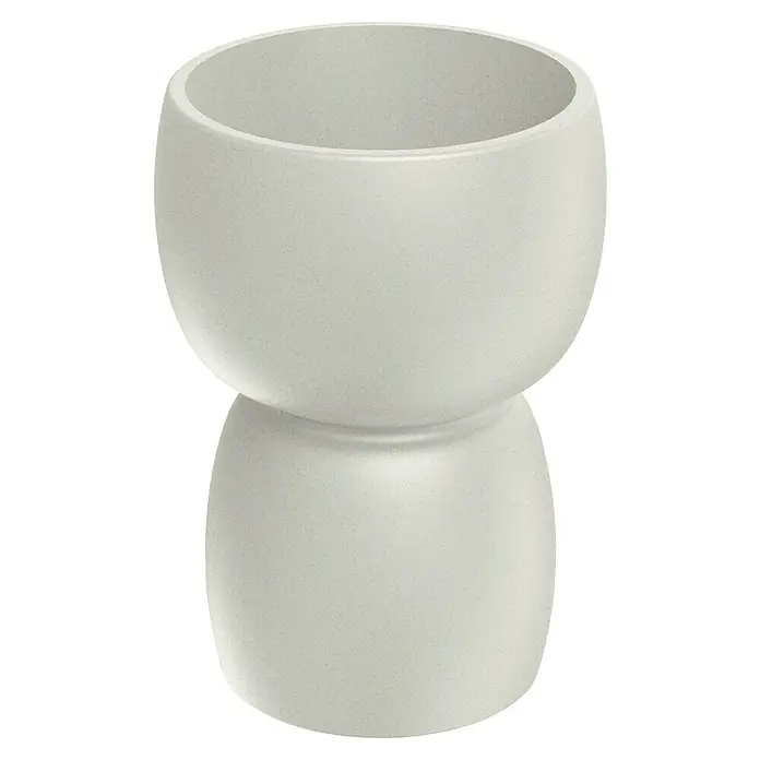 ETHICK Pflanztopf Duala - Außenmaß (Ø x H): 30 x 41 cm, Kunststoff, Sand - Elegante Sanduhr-Blumenvase aus hellem Steinzeug. Das perfekte Gefäß, um Pflanzen stilvoll in Szene zu setzen und ein Highlight für jeden Raum.