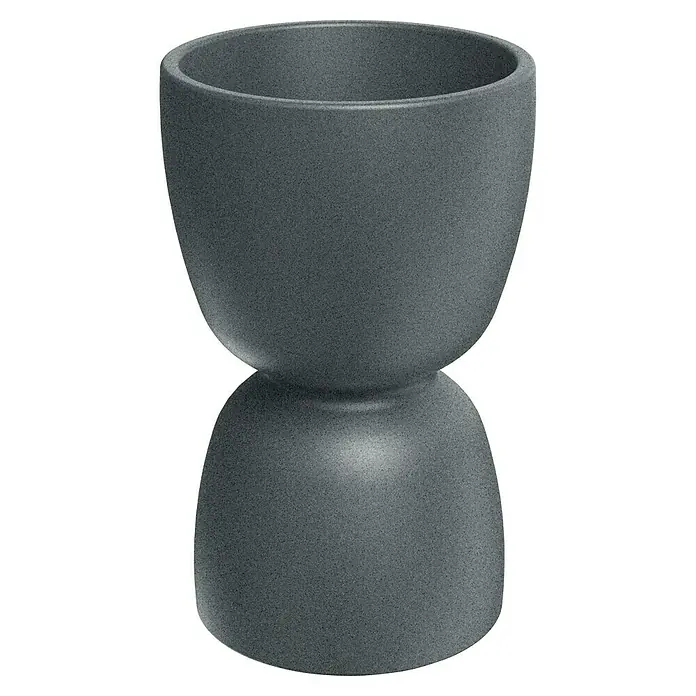 ETHICK Pflanztopf Duala - Außenmaß (Ø x H): 40 x 61 cm, Kunststoff, Granit - Moderner, grauer Pflanztopf in Doppelkelchform. Das stilvolle Design macht ihn zum Hingucker für Pflanzenliebhaber. Für Innen- und Außenbereich geeignet.