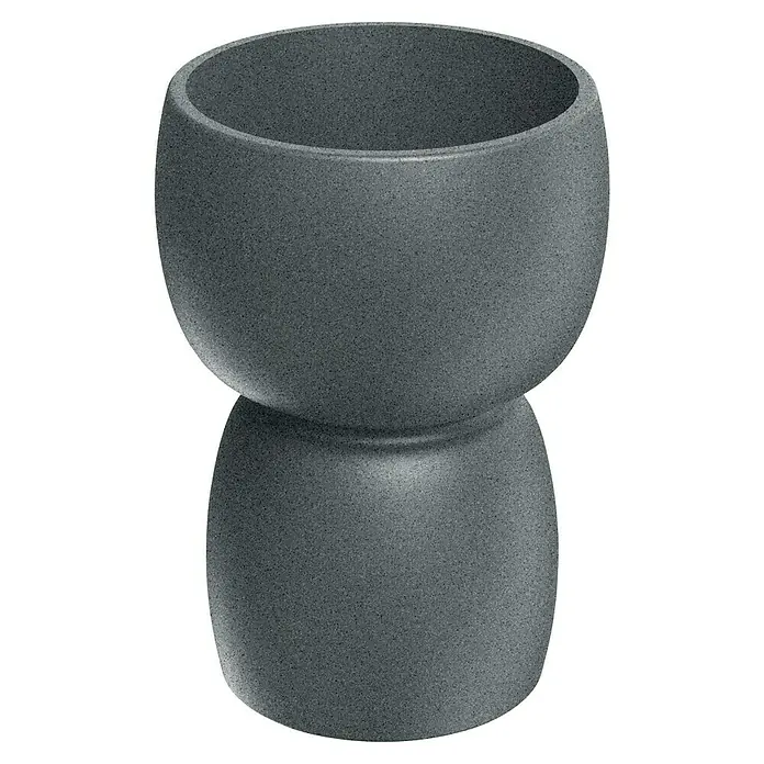 ETHICK Pflanztopf Duala - Außenmaß (Ø x H): 30 x 41 cm, Kunststoff, Granit - Grauer Pflanztopf mit einzigartigem Sanduhrdesign, ideal für den Innen- und Außenbereich, um Pflanzen stilvoll in Szene zu setzen.